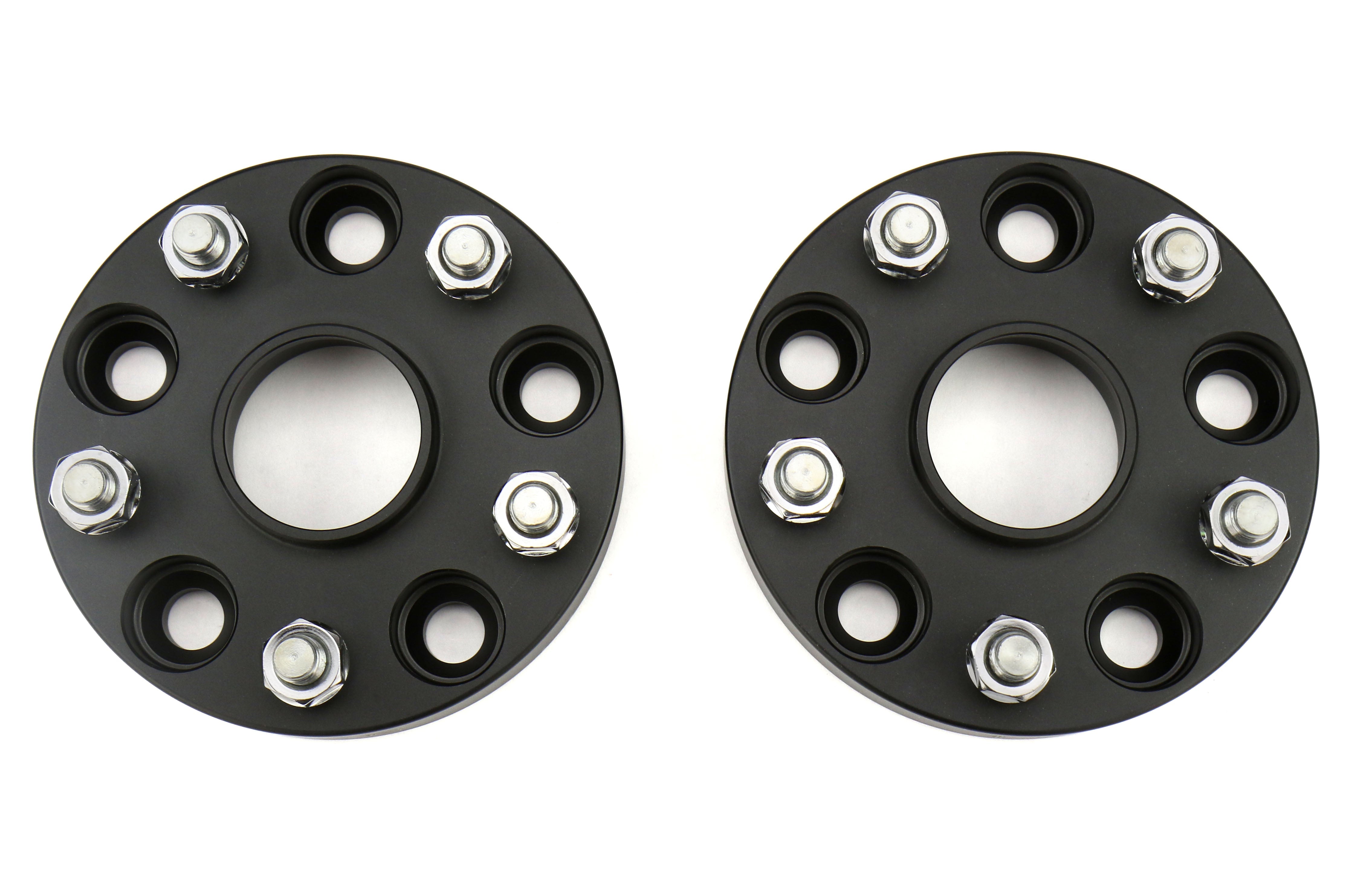 ISC Suspension Wheel Spacers 5x114.3 25mm Black Pair - Subaru STI 2005+ / WRX 2015+